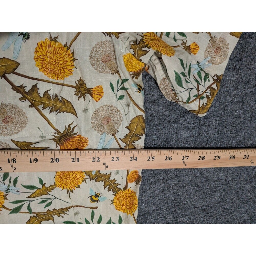 Yiume Shirt Mens XL Hawaiian Dandelions and Dragonflies - Picture 4 of 7